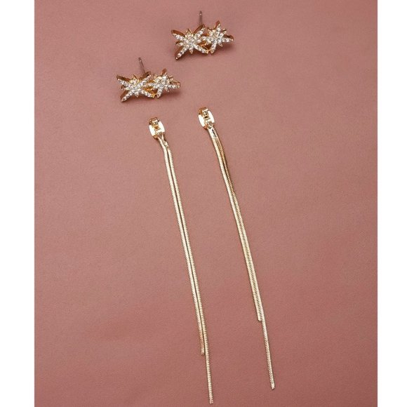 Brand New Earrings with Rhinestones - Picture 3 of 3